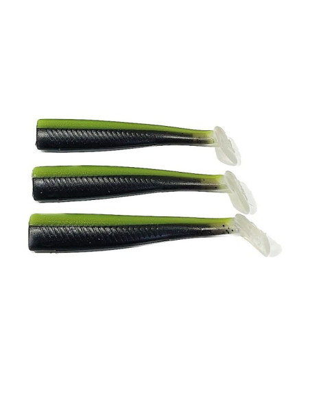 GT-Bio Roller Shad 165mm 3xCorpos Lime Black Glass UV